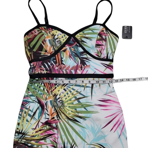 Guess Scuba Tropical Spaghetti Straps Mini Dress - Picture 10 of 12